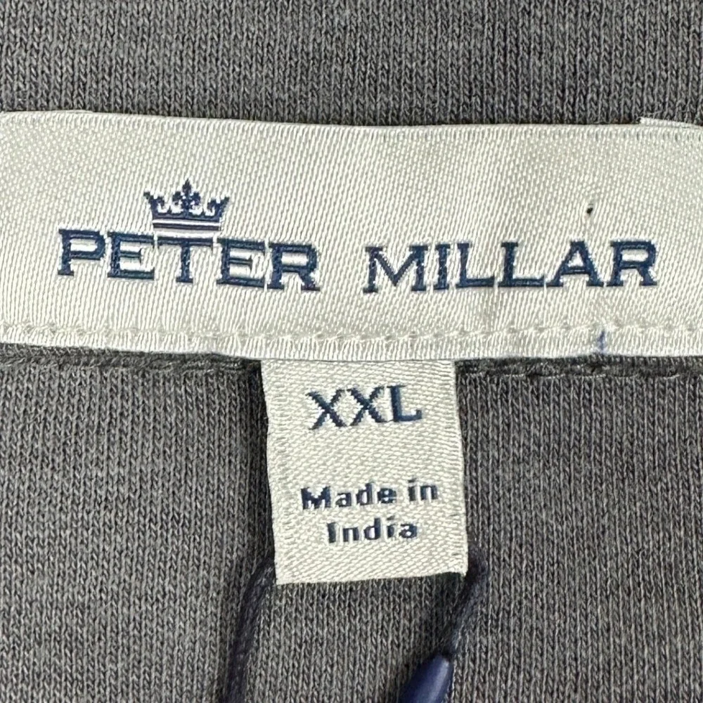 NEW Peter Millar Crown Comfort Sweater Mens 2XL Grey Quarter Zip Knit Pullover